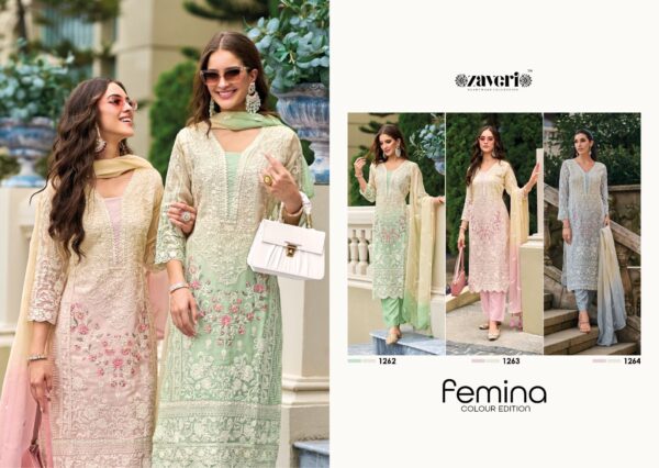 ZAVERI 1262 TO 1264 FEMINA LATEST DESIGN SALWAR SUITS ONLINE