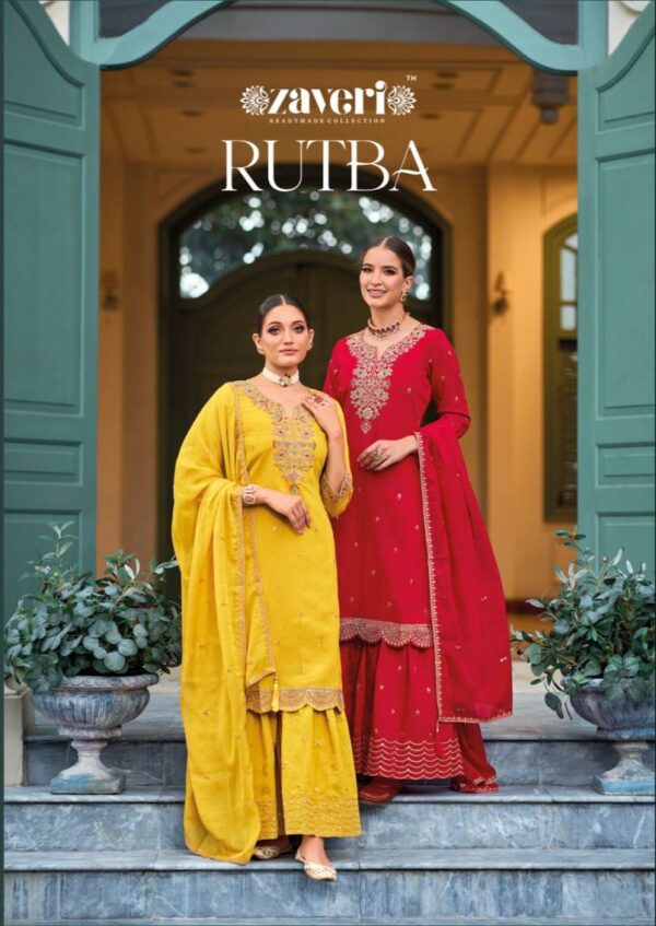 ZAVERI D 1250 TO D 1251 RUTBA ROMAN SILK SALWAR SUITS CATALOGUE