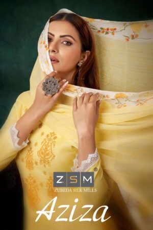 ZSM DESIGNER STUDIO AZIZA PURE SATIN SALWAR SUITS WHOLESALE