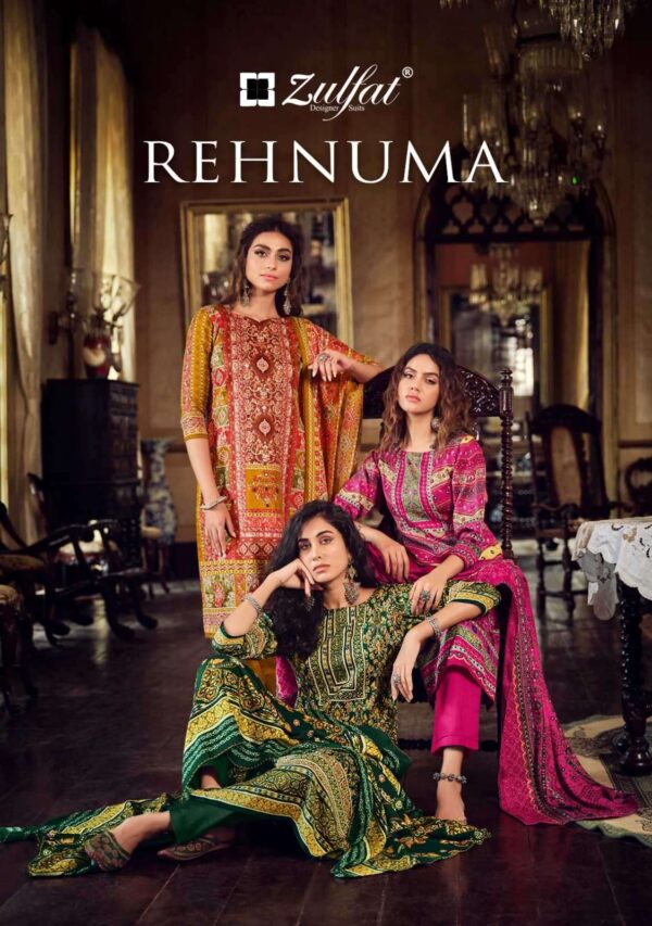 ZULFAT 521 REHNUMA WOOLLEN PASHMINA CATALOGUE PAKISTANI SUITS