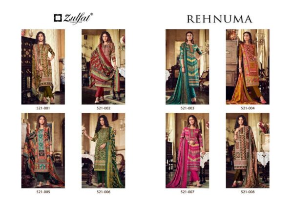 ZULFAT 521 REHNUMA WOOLLEN PASHMINA CATALOGUE PAKISTANI SUITS