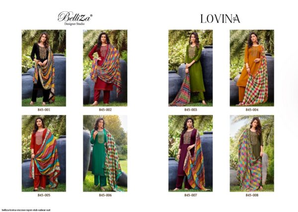 BELLIZA 845 LOVINA BANDHANI WHOLESALE SALWAR SUITS CATALOGUE