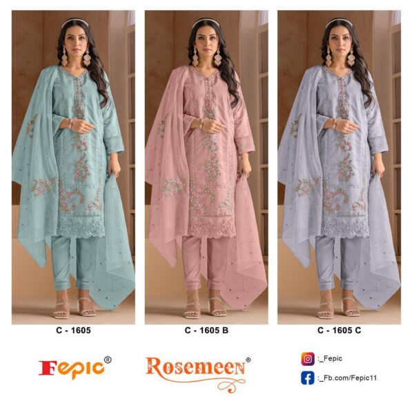 FEPIC ROSEMEEN C 1605 PAKISTANI SUITS NEW CATALOGUE