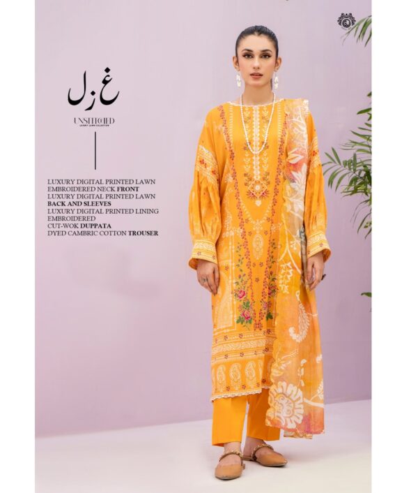 GULL JEE GAZAL LAWN DIGITAL PRINTED ORIGNAL SALWAR SUITS WHOLESALE