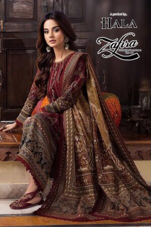 HALA ZAFIRA VOL 4 HEAVY LAWN COTTON WHOLESALE CATALOGUE SUITS SURAT