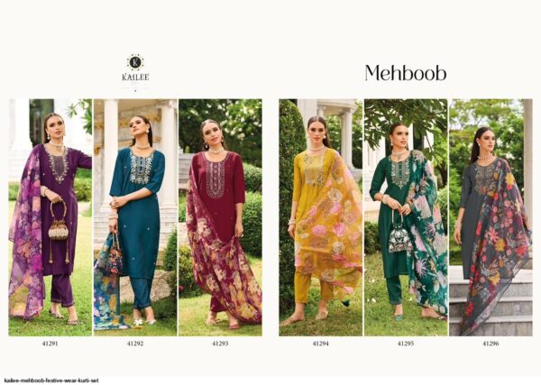 KAILEE FASHION MEHBOOB VISCOSE SILK PAKISTANI SUITS WHOLESALE PRICE