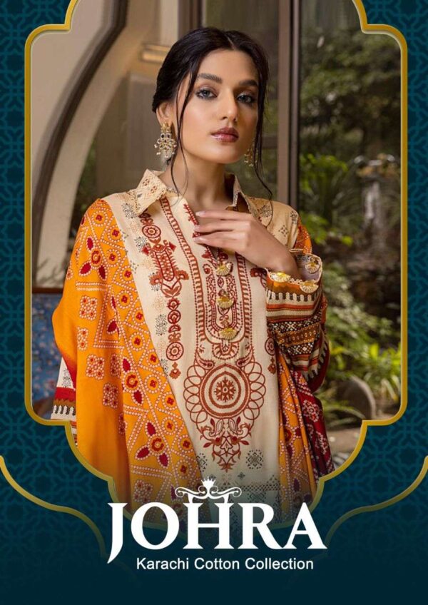 KF DESIGNER JOHRA KARACHI COTTON WHOLESALE SUITS CATALOGUE