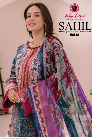 NAFISHA COTTON SAHIL DESIGNOR COTTEN COLLECTION VOL 12 SUITS WHOLESALE