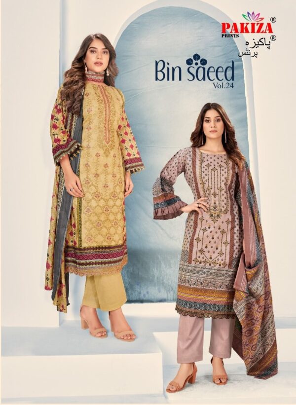 PAKIZA PRINTS BIN SAEED VOL 24 LAWN COTTON WHOLESALE PAKISTANI SUITS