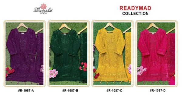 RAMSHA R 1087 NX READYMADE PAKISTANI KURTIS WHOLESALE