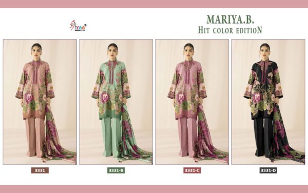 SHREE FABS 3331 MARIA B COTTON WHOLESALE PAKISTANI SUITS ONLINE