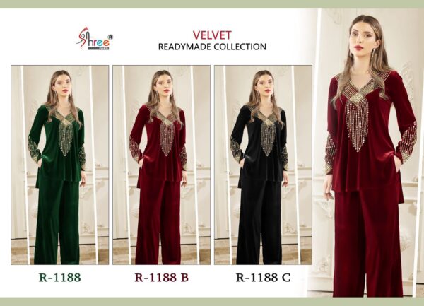 SHREE FABS R 1188 VELVET READYMADE PAKISTANI SUITS WHOLESALE