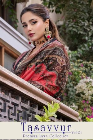 TASAVVUR VOL 1 HEAVY COTTON COLLECTION PAKISTANI SUITS WHOLESALE