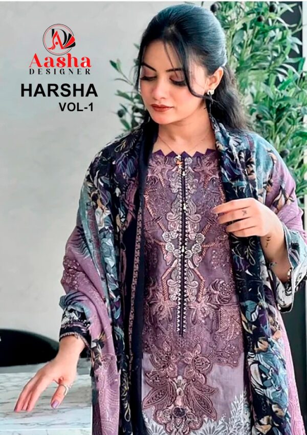 AASHA DESIGNER 1031 HARSHA VOL 1 COTTON PAKISTANI SALWAR SUITS ONLINE