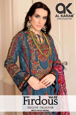 AL KARAM FIRDOUS EXCLUSIVE COLLECTION VOL 02 LAWN PAKISTANI SUITS ONLINE