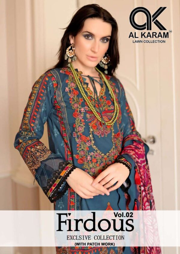 AL KARAM FIRDOUS EXCLUSIVE COLLECTION VOL 02 LAWN PAKISTANI SUITS ONLINE