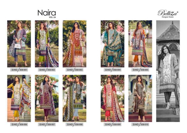 BELLIZA 858 NAIRA VOL 24 COTTON WHOLESALE SUITS DEALERS