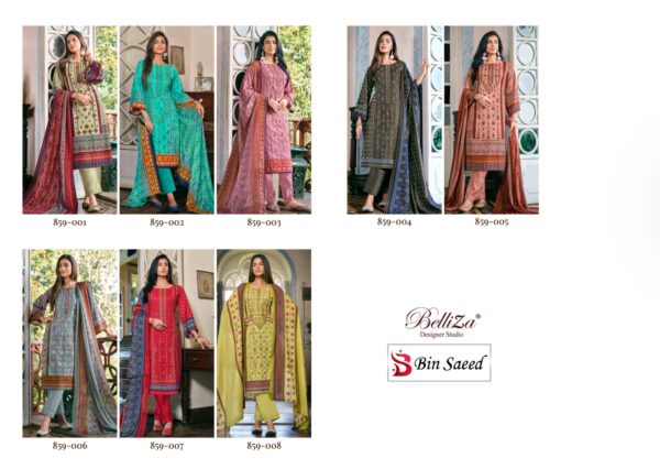 BELLIZA 859 BINSAEED COTTON WHOLESALE SUITS ONLINE