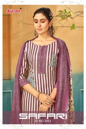 BIPSON SAFARI 2412 WOOLLEN PASHMINA SALWAR SUITS CATALOGUE