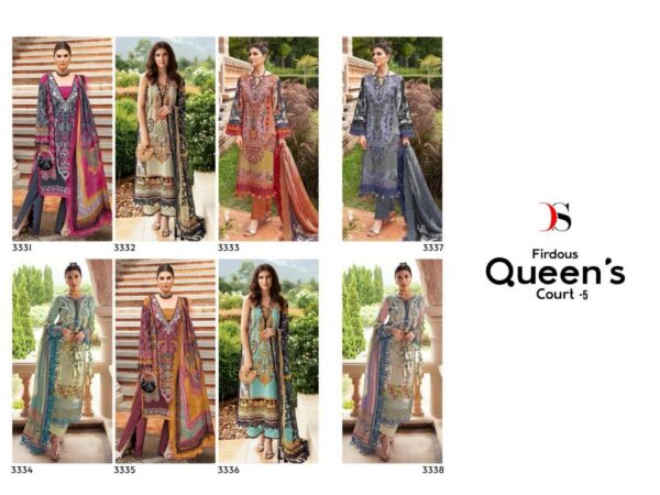 DEEPSY QUEEN'S COURT 5 COTTON WHOLESALE PAKISTANI SUITS ONLINE