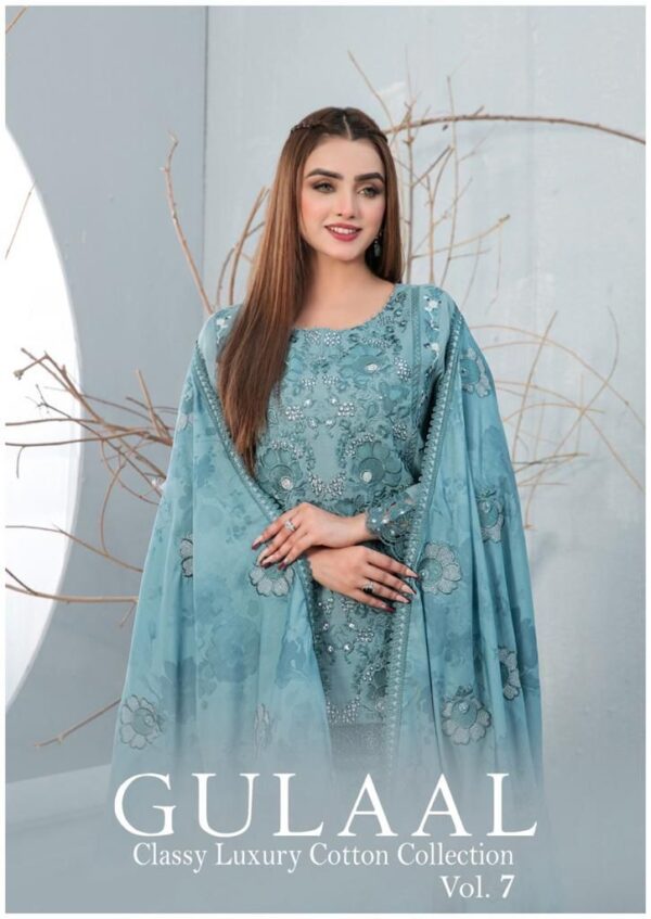 GULAAL CLASSY LUXURY COTTON COLLECTION VOL 7 PAKISTANI SUITS WHOLESALE