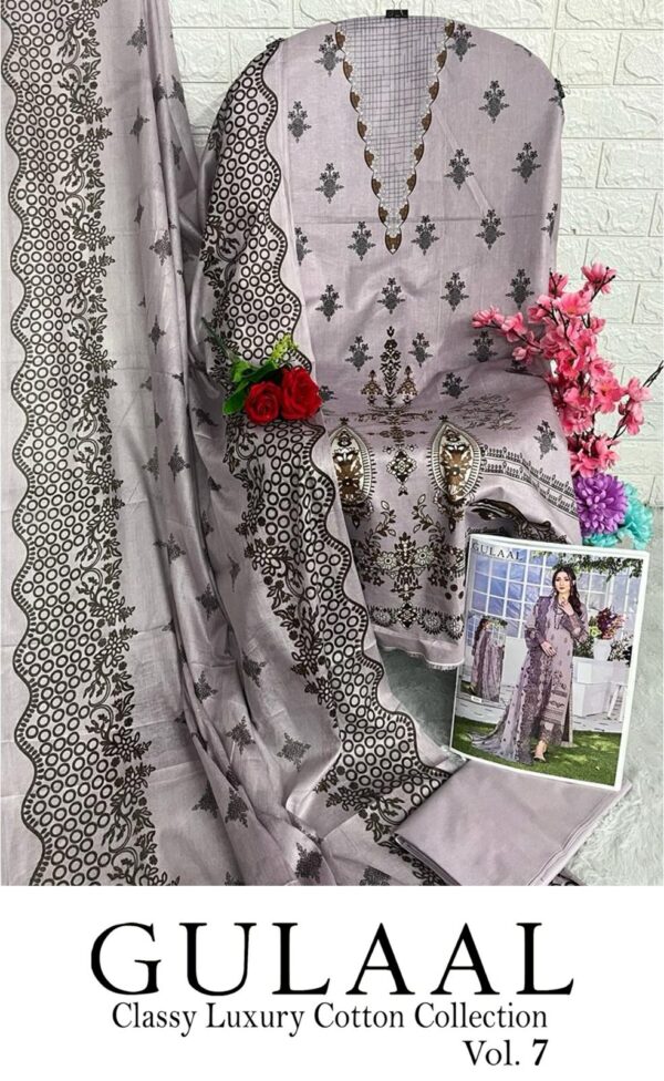 GULAAL CLASSY LUXURY COTTON COLLECTION VOL 7 PAKISTANI SUITS WHOLESALE (1)