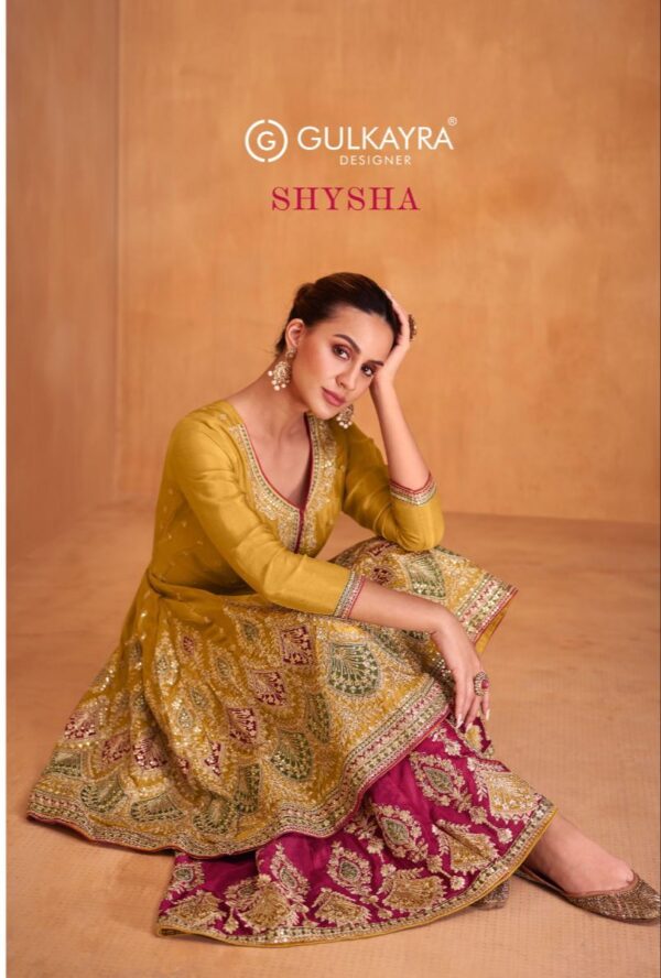 GULKAYRA DESIGNER 7416 TO 7420 SHYSHA PLAZZO SUITS ONLINE SHOPPING