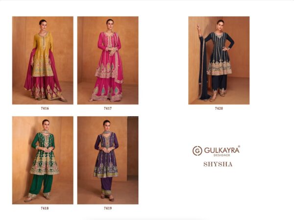 GULKAYRA DESIGNER 7416 TO 7420 SHYSHA PLAZZO SUITS ONLINE SHOPPING