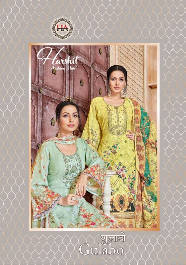 HARSHIT FASHION 1262 GULABO PAKISTANI DESIGNER COTTON DRESS CATALOGUE