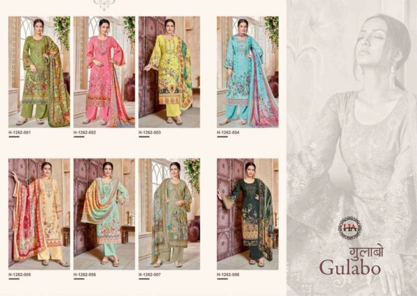 HARSHIT FASHION 1262 GULABO PAKISTANI DESIGNER COTTON DRESS CATALOGUE