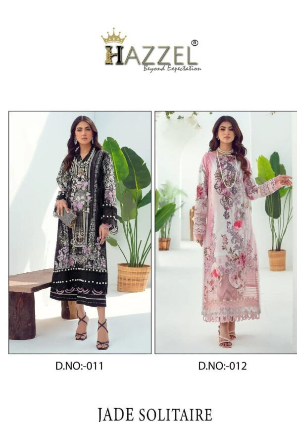 HAZZEL 011 TO 012 JADE SOLITAIRE NX LAWN PAKISTANI SUITS WHOLESALE