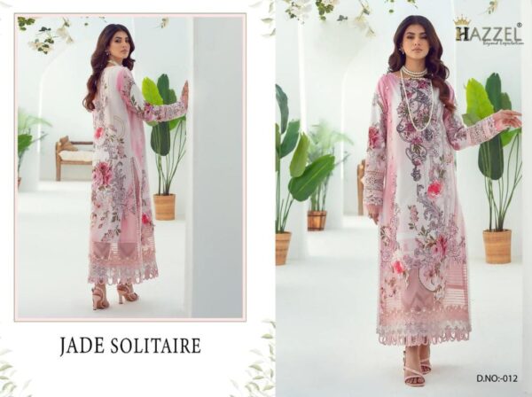 HAZZEL 011 TO 012 JADE SOLITAIRE NX LAWN PAKISTANI SUITS WHOLESALE