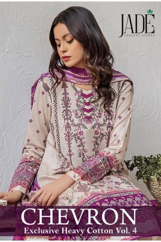 JADE CHEVRON EXCLUSIVE HEAVY COTTON VOL 4 LAWN COTTON SUITS WHOLESALE