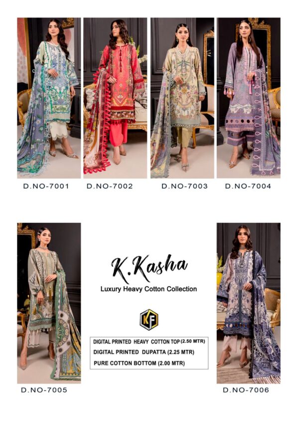 KEVAL FAB K KASHA VOL 7 KARACHI COTTON DRESS MATERIAL WHOLESALE