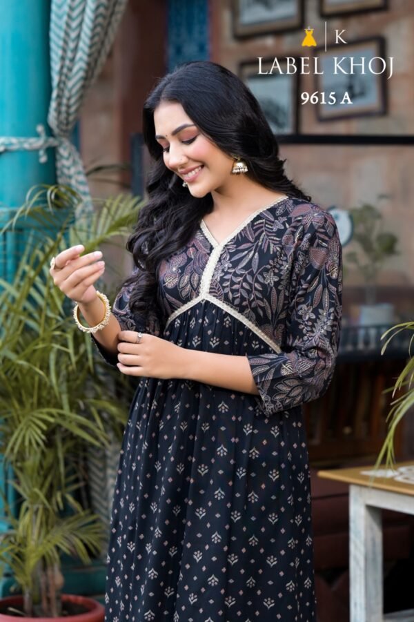 LABEL KHOJ 9615-9616 KHAZANA READYMADE KURTI ONLINE