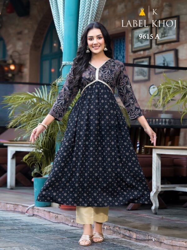 LABEL KHOJ 9615-9616 KHAZANA READYMADE KURTI ONLINE - Image 7