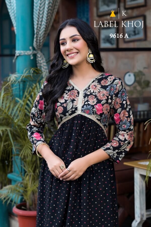 LABEL KHOJ 9615-9616 KHAZANA READYMADE KURTI ONLINE - Image 4