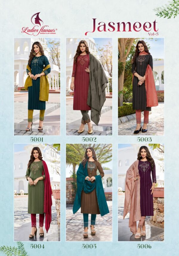 LADIES FLAVOUR JASMEET VOL 5 REYON READYMADE KURTI WHOLESALE