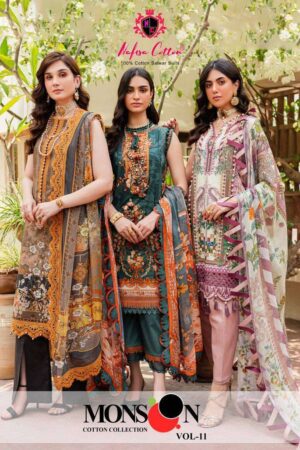 NAFISHA COTTON MONSOON COTTON COLLECTION VOL 11 KARACHI SUITS ONLINE