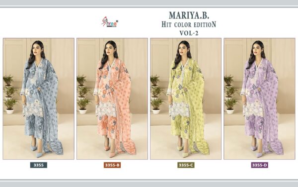 SHREE FABS 3355 MARIA B HIT COLOR EDITION VOL-02 PAKISTANI SUITS ONLINE