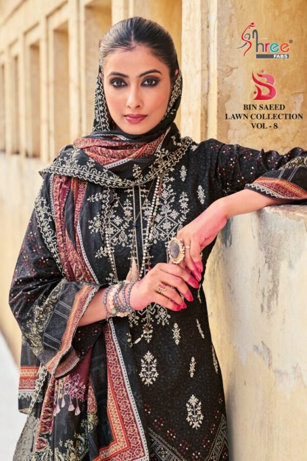 SHREE FABS BINSAEED LAWN COLLECTION VOL 8 PAKISTANI SUITS CATALOGUE