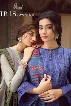 SHREE FABS IRIS LAWN SS - 2023 COTTON PAKISTANI SUITS WHOLESALE