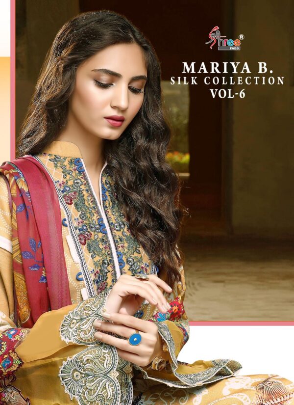 SHREE FABS MARIA B SILK COLLECTION VOL 06 PAKISTANI SUITS WHOLESALE