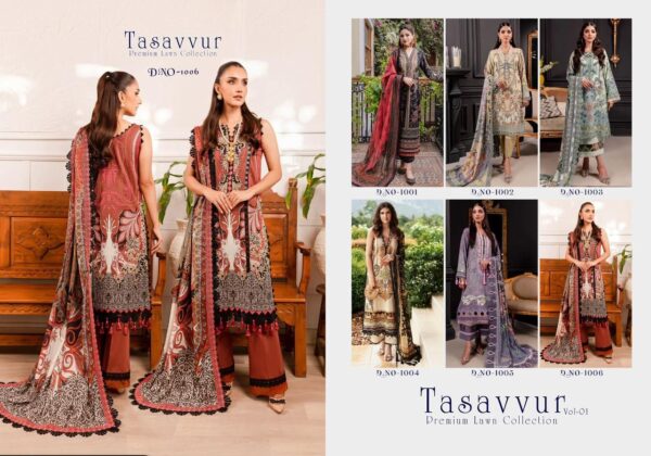 TASAVVUR VOL 1 HEAVY COTTON COLLECTION PAKISTANI SUITS WHOLESALE