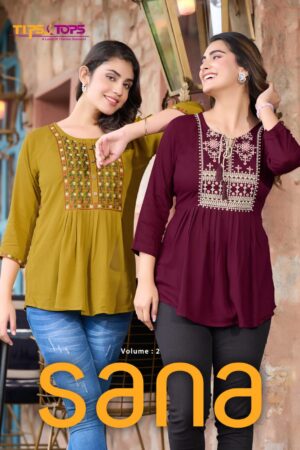 TIPS & TOPS 201 TO 208 SANA Vol 02 READYMADE KURTI WHOLESALE