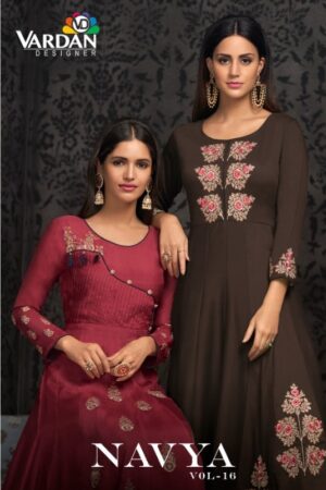 VARDAN DESIGNER NAVYA VOL 16 PARTY WEAR GOWN WHOLESALE
