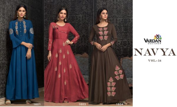 VARDAN DESIGNER NAVYA VOL 16 PARTY WEAR GOWN WHOLESALE