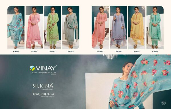 VINAY FASHION SILKINA ROYALCREPE 40 PARTY WEAR SALWAR SUITS ONLINE