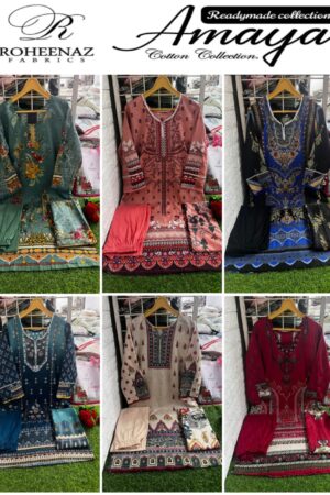 ROHEENAZ AMAYA COTTOn READYMADE PAKISTANI KURTI ONLINE WHOLESALE