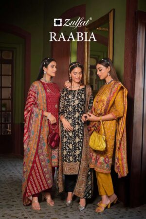 ZULFAT 522 RAABIA PURE PREMIUM PASHMINA WOOLEN DRESS MATERIAL